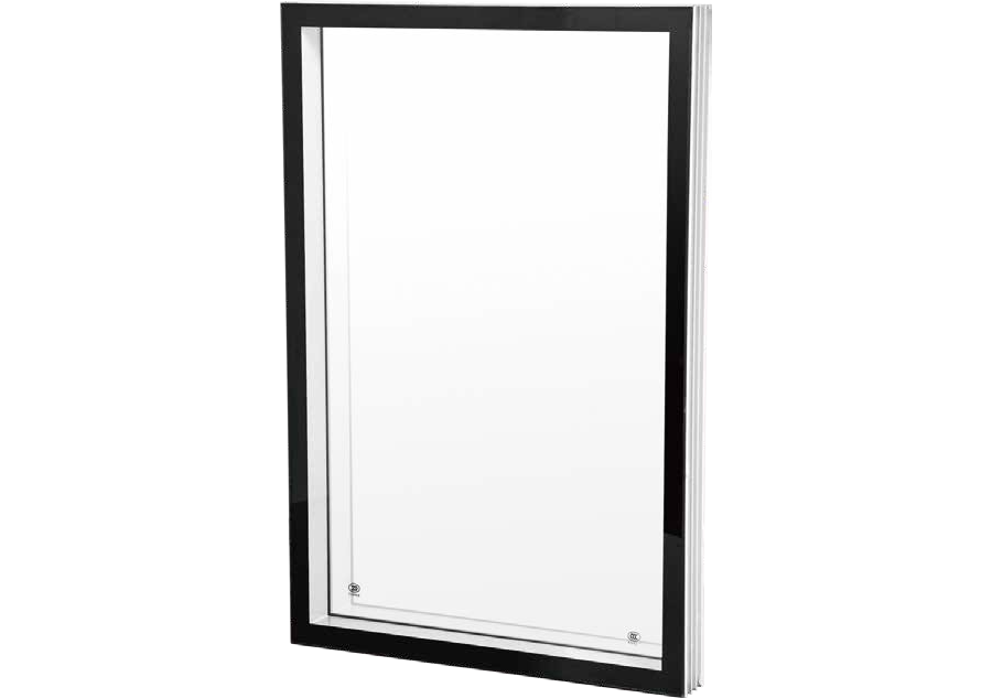 Mid mounted hollow glass windows